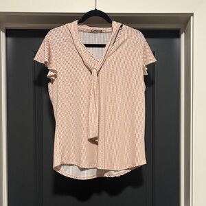 Adrianna Papell Blush Patterned Blouse